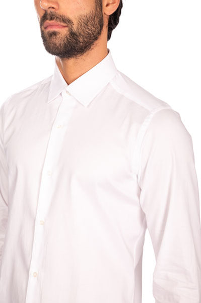 camicia nido d'ape bianca slim uomo – vibenfactorystore